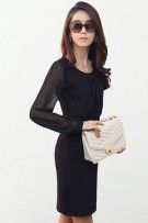 SGL4427 : Stylish Chiffon Long Sleeve Dress