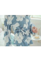 3pcs Set Maternity + Nursing Confinement Set / Sleep Wear ( M, L ) - Blue