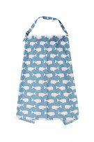Whale Design Nursing Cover - Blue