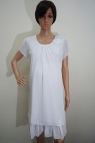 SGM81480 : Exquisite Plain Rose Layer Maternity Flare Dress