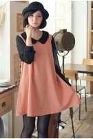 Stylish Peter Pan Collar Long Sleeves Maternity Blouse