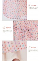 SGM81635 : Beautiful Crochet Floral Collar Short Sleeves Maternity Flared Dress