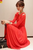 Maternity Cut Out Shoulder Dress