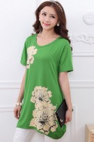 Maternity Glitter Flowers Shirt Blouse