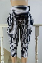 SGM8312 : Trendy Zebra Stripes Maternity Harem Capri Pants