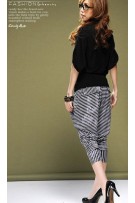 SGM8312 : Trendy Zebra Stripes Maternity Harem Capri Pants