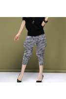 SGM8312 : Trendy Zebra Stripes Maternity Harem Capri Pants
