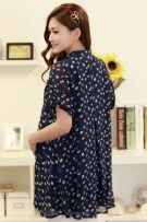 Maternity + Nursing Floral Print Short Sleeve Blouse