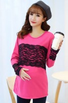 Maternity + Nursing Lace Long Sleeve Top