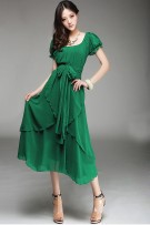 Maternity Elegant Short Sleeve Dress 