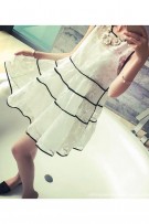 Maternity Organza Floral Sleeveless Dress With Inner