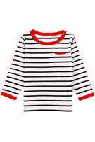 Stripe Maternity + Nursing Dress with Baby Top Set - Red