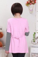 SGM8401 : M.Mouse Maternity + Nursing Long Stripe Sleeve Top 