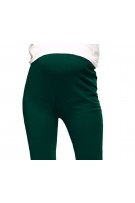 Simple Plain Maternity Capri Legging Pants - Dark Green