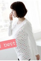 SGM8610 : Colourful Leaves Nursing + Maternity Long Sleeve Tee