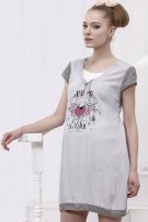 SGM81234 : Maternity Hearts Fire Passion Print Dress