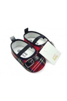 BS049 : Zara Baby European Checker Pre-walker Shoes - Red