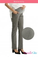 SummerGlitz Maternity Stretch-Mi 4.0 Straight Cut Pants - Foggy Grey
