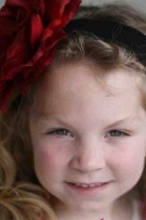 BH400 : Red Big Flower Headband