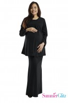 SummerGlitz Single Pleat Blouse - Grease Black