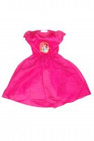 Cute Princess Girls' Long Dress - Dark Pink