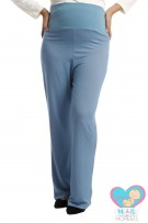 Mi & Bi Moments Maternity Flow-Mi Roll Panel Comfy Pants - Denim Stone Blue