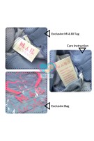 Mi & Bi Moments Maternity Flow-Mi Roll Panel Comfy Pants - Denim Stone Blue