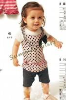 SGB248 : Spunky Kids Polka Dots and Bow Knots Romper