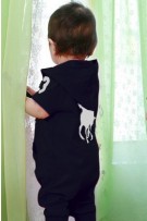 Polo Short Sleeves Hoodie Romper 