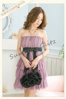 SGL054 : Ruffle Layered Tube Dress