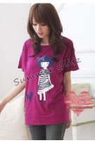 SGL248 : Cute Doll Prints Casual T-shirt 